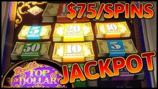 Double Top Dollar 3 Reel Slot Machine & HIGH LIMIT $125 Bonus Round Dragon Link (3) HANDPAY JACKPOTS