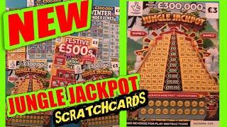 NEW JUNGLE JACKPOT Scratchcard ..BINGO . .WONDERLAND..CASH CRACKERS.WIN £50.5X CASH..£100,000 ORANGE