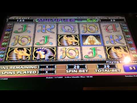 Cleopatra 2 $20 bet small hit high limit slot machine bonus