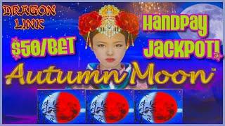 HIGH LIMIT Dragon Link Autumn Moon HANDPAY JACKPOT ⋆ Slots ⋆ $50 Bonus Round Slot Machine Casino