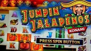 Jumpin Jalapenos - Plays&Bonus!  - 1c Konami Video Slots TWIN SCREEN