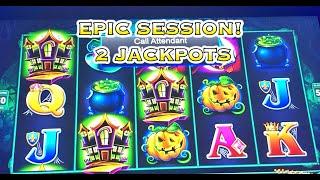 2 SLOT MACHINE JACKPOT HANDPAYS: Epic session on Cats Hats and More Bats Slot