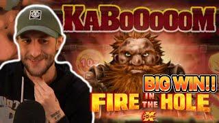 BIG WIN!! FIRE IN THE HOLE XBOMB - ONLINE CASINO SLOT FROM CASINODADDY LIVE STREAM