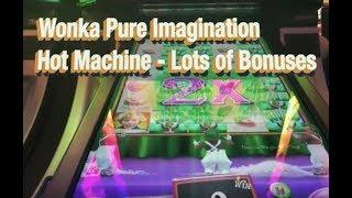 Willy Wonka Pure Imagination Slot Machine - lots of bonus wins!
