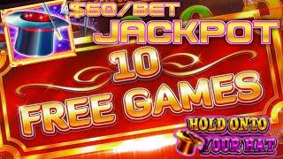 HIGH LIMIT Lock It Hold Onto Your Hat HANDPAY JACKPOT ⋆ Slots ⋆(2) $60 Bonus Rounds Slot Machine Casino