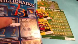 Scratchcards..MILLIONAIRE 7's....9x LUCKY..RUBIK'S. Cards......and Piggy