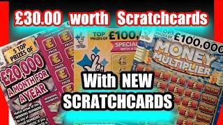 New Scratchcard..in our Big Game.MONEY MULTIPLIER...£20,000 A MONTH..£100,000.SPECIA