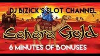 ~$$  6 MINUTES OF BONUSES $$~ LIGHTNING LINK ~ Sahara Gold Slot Machine ~ ARISTOCRAT • DJ BIZICK'S S