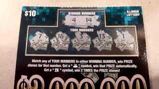Instant Lottery Ticket Scratchcard - $10 Illinois $2,000,000 Extravaganza