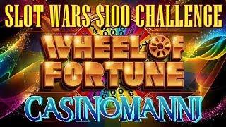 SLOT WARS $100 CHALLENGE - WHEEL OF FORTUNE (IGT) Slot Machine