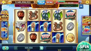 ZEUS Video Slot Casino Game with a "BIG WIN" FREE SPIN BONUS
