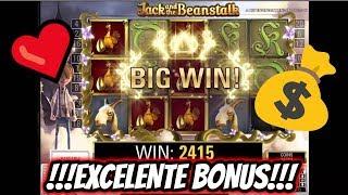¡BONUS GIGANTE COMPLETO! ★ Slots ★ Juego de CASINO Jack and the Beanstalk
