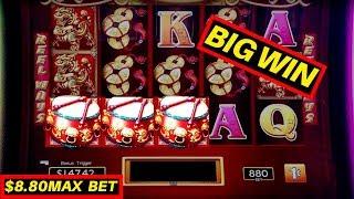 Dancing Drums Slot Machine •HUGE WIN•-$8.80 Max Bet Bonus | Slot Machine Huge Win | Live Slot Play