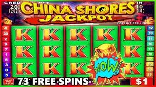 • JACKPOT!!! • WOW WE GOT 73 FREE SPINS ON CHINA SHORES HIGH LIMIT SLOT •