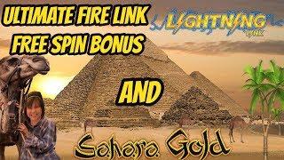 FINDING FREE SPINS IN SAHARA GOLD & ULTIMATE FIRE LINK