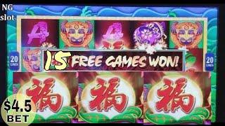 Wealthy Monkey Slot Machine $4.5 Bet Bonus Won/ Nice Win ! Live Konami Slot Play !
