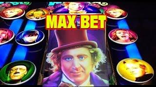 3-Reel Willy Wonka * MAX BET * Slot Machine BONUS + RETRIGGER Nice Win
