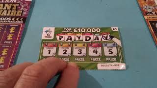 New £10..Diamond 7' Scratchcard...Instant Millionaire..New PAYDAY..Top Dog.etc
