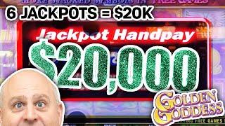 ⋆ Slots ⋆ Almost $20K WON (SIX Jackpots) ALL on High-Limit Golden Goddess ⋆ Slots ⋆‍⋆ Slots ⋆‍ $100 Spins = BIG Wins