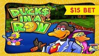 Ducks In A Row Slot - $15 MAX BET - LIVE PLAY BONUSES!