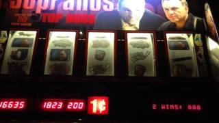 The Sopranos - Max Bet/Big Win! Aristocrat Slot Machine Win with retrigger!