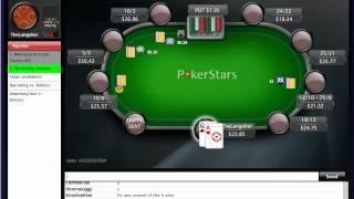 PokerSchoolOnline Live Training Video:"Scare Tactics #3 25NL Full Ring" (08/03/2012) TheLangolier
