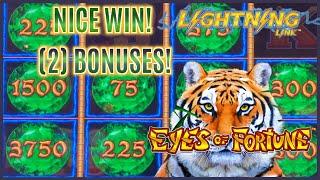 NICE WIN on HIGH LIMIT Lightning Link Eyes Of Fortune ⋆ Slots ⋆️$25 MAX BET Bonus Round Slot Machine Casino