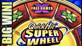 •BIG WIN!• QUICK HIT SUPER WHEEL | WILD BLUE • WHICH FEATURE PAID? Slot Machine Bonus
