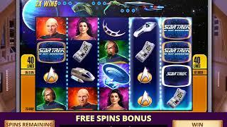 STAR TREK: THE NEXT GENERATION Video Slot Casino Game with a FREE SPIN BONUS • SlotMachineBonus