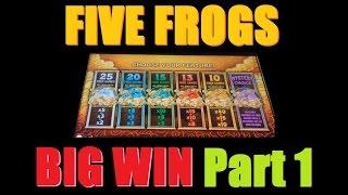 ★ BIG SLOT MACHINE WIN - FIVE FROGS! Five Frogs Slot Machine Bonus Free Spins! ~Aristocrat