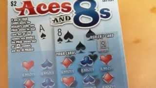 Scratchcard - Aces and 8s - Illinois Instant Lottery Scratch off ticket