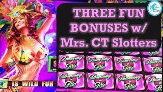 Dancing in Rio Slot Machine - Three fun Bonuses w/ Mrs. CTSlotters!
