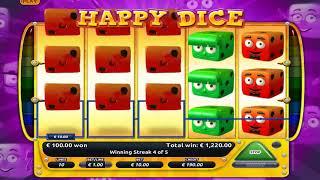 Happy Dice slot - 1,280 win!