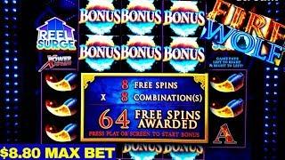 •FIRE WOLF Slot Machine 64 FREE SPINS | $8.80 Max Bet | Big Win  •PREMIERE #3 | Casino | Live Slot