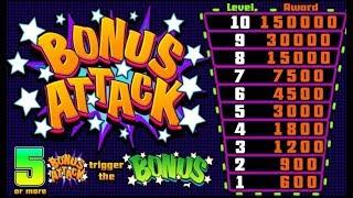 Bonus Attack! Fun Game! Live play w/ bonus - Slot Machine Bonus