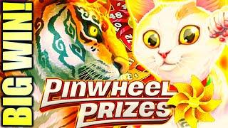 ⋆ Slots ⋆BIG WIN!⋆ Slots ⋆ NEW! THIS SCREEN MOVES! PINWHEEL PRIZES CAT & TIGER Slot Machine (INCREDIBLE TECH.)