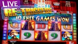 Live Bonus Temple of Riches  RE-TRIGGERS!!! BIG WIN 5c Konami Video Slots
