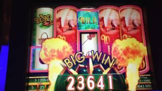 Jackpot HANDPAY on Ruby Slippers slot machine (nickels)