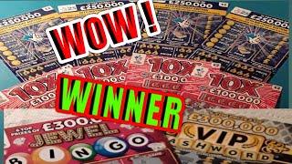 •What Cracking game•.10X Red•against•£250,000 Blue•&•V.I.P.Cashword•Jewel Bingo•