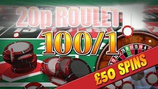 ** BIG RESULT ** 20p Roulette with 100/1 CHIPS!