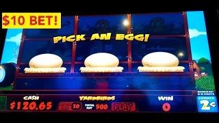 Yardbirds Slot Machine $10 Max Bet *BIG WIN* Live Play Bonuses!