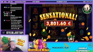 185 Free Spins!! Big Win From Buffalo King Slot!!