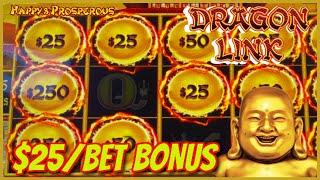 HIGH LIMIT SESSION UP TO $100 Spins on Dragon Link HAPPY & PROSPEROUS ⋆ Slots ⋆$25 Bonus Round Slot 