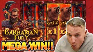MEGA WIN! BARBARIAN FURY BIG WIN - €5 bet on CASINO Slot from CasinoDaddys LIVE STREAM