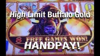 HANDPAY!  Risky $12 bets on Buffalo Gold Slot Machine
