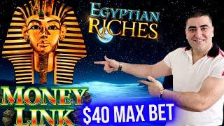 $40 Max Bet Bonus On MONEY LINK Slot Machine | Live High Limit Slot Play PART-1