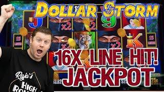 BOD Hits a Rare 16X Multiple Line Hit Jackpot on Dollar Storm Ninja Moon!