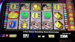 NICE Love On The Nile Slot Machine Bonus & Retrigger