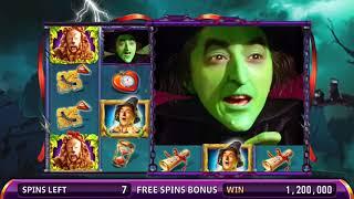 WIZARD OF OZ: WONDERFUL LAND OF OZ Video Slot Casino Game with THE WITCH'S CASTLE FREE SPIN BONUS