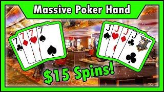 4 of a Kind… TWICE! $15 Spins = The BEST Video Poker on YouTube • The Jackpot Gents